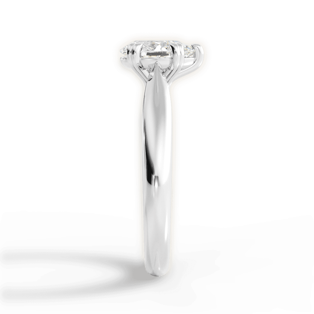 Camila Pear Cut Lab Grown Diamond 14Kt White Gold Engagement Ring - View 3
