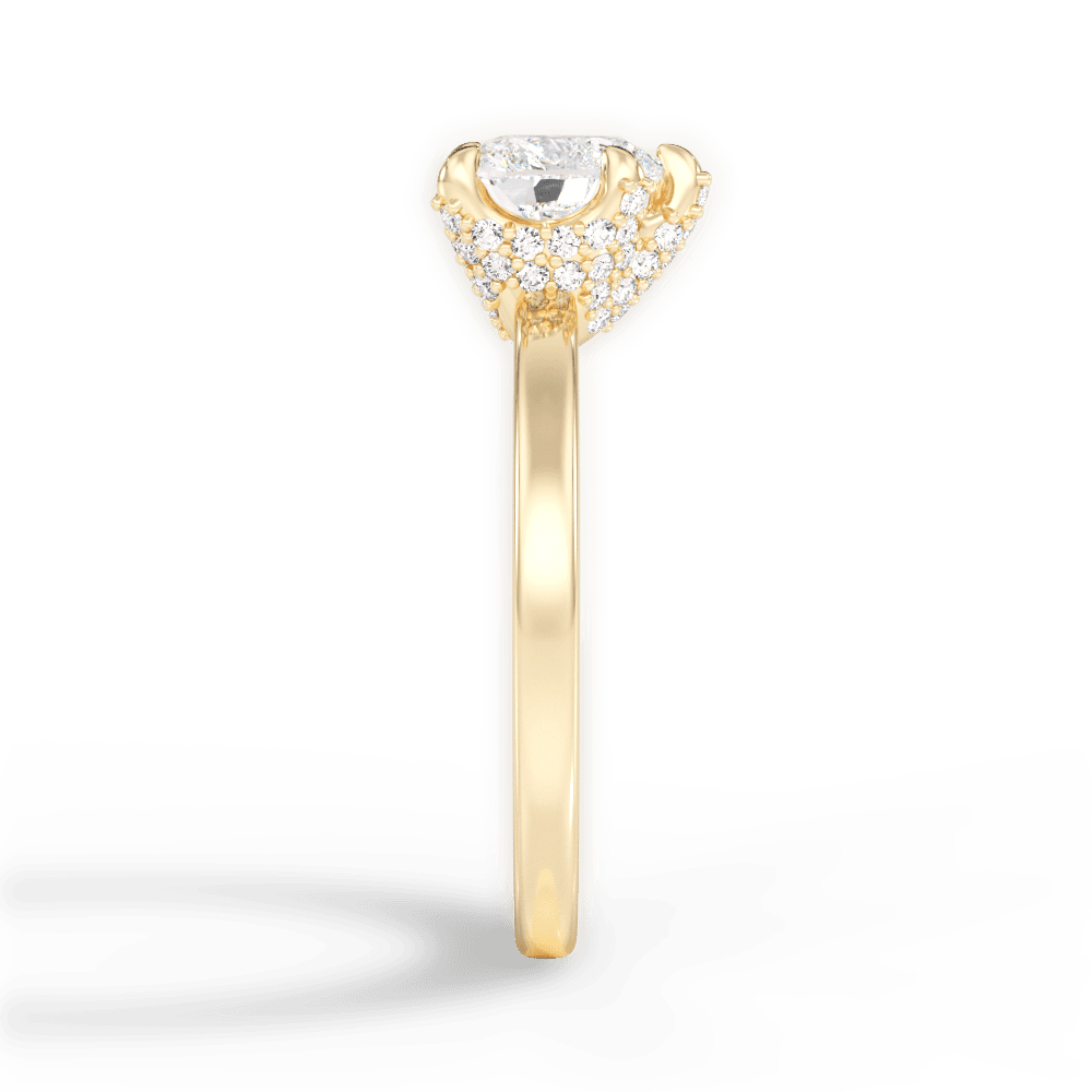 Gemma Heart Cut Lab Grown Diamond 18Kt Yellow Gold Engagement Ring - View 2