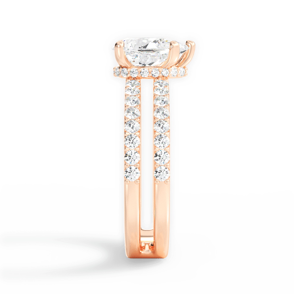 Christie Pear Cut Lab Grown Diamond 18Kt Rose Gold Engagement Ring - View 2