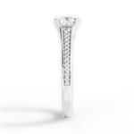 Delia Cushion Cut Lab Grown Diamond 18Kt White Gold Engagement Ring - View 3