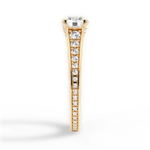 Leslie Round Cut Lab Grown Diamond 18Kt Yellow Gold Engagement Ring - View 3