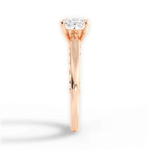 Annette Princess Cut Lab Grown Diamond 18Kt Rose Gold Engagement Ring - View 3