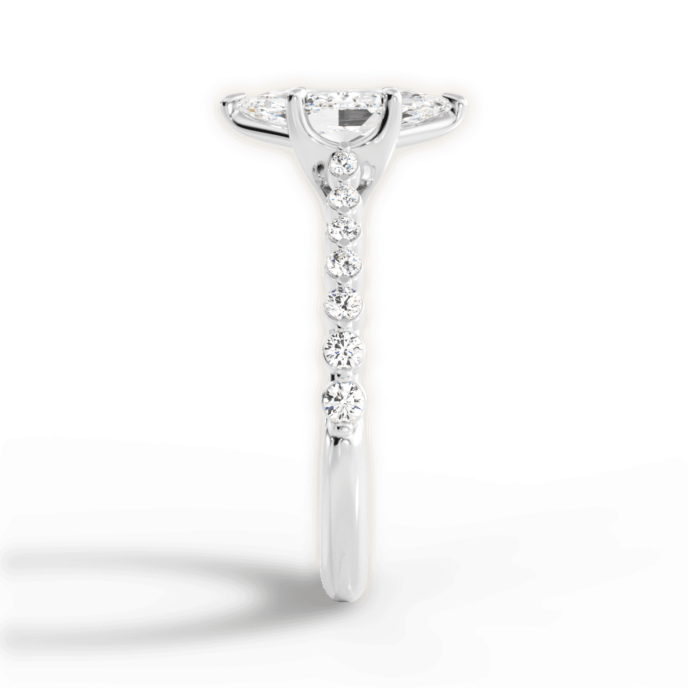 Dana Marquise Cut Lab Grown Diamond Platinum Engagement Ring - View 2