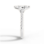 Dana Marquise Cut Lab Grown Diamond 18Kt White Gold Engagement Ring - View 2
