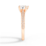 Caroline Heart Cut Lab Grown Diamond 18Kt Rose Gold Engagement Ring - View 4