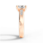 Brittany Radiant Cut Lab Grown Diamond 18Kt Rose Gold Engagement Ring - View 4