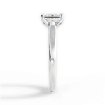 Carrie Emerald Cut Lab Grown Diamond 18Kt White Gold Engagement Ring - View 2