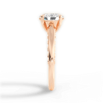 Annette Oval Cut Lab Grown Diamond 18Kt Rose Gold Engagement Ring - View 4