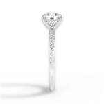 Janice Round Cut Lab Grown Diamond 14Kt White Gold Engagement Ring - View 4