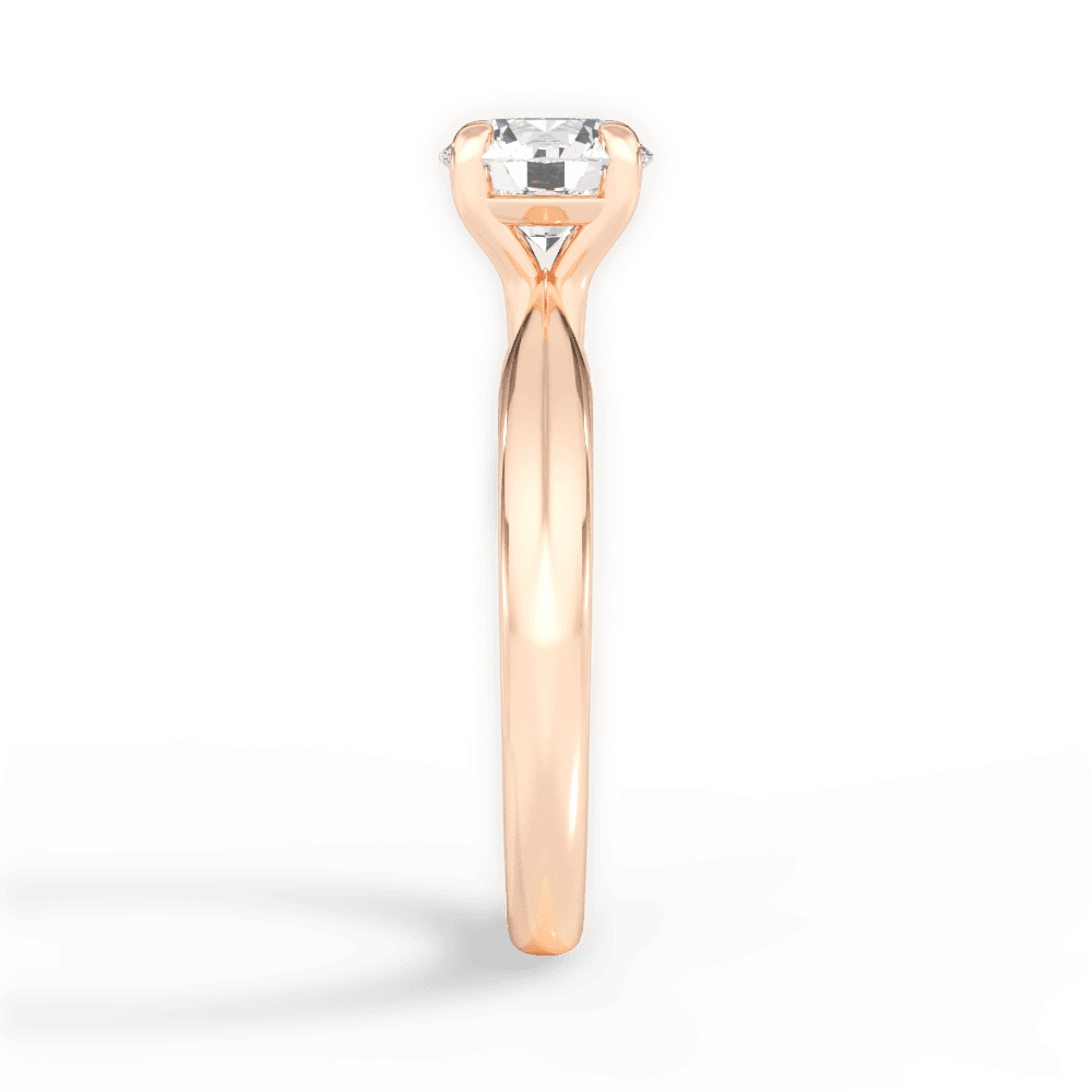 Beth Round Cut Lab Grown Diamond 18Kt Rose Gold Engagement Ring - View 4