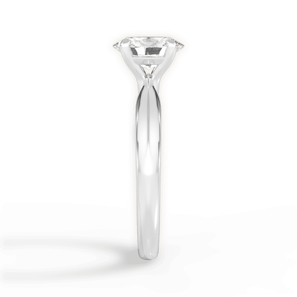Aria Oval Cut Lab Grown Diamond 14Kt White Gold Engagement Ring - View 2