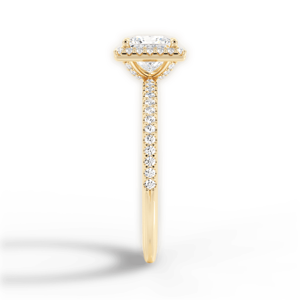 Joanne Princess Cut Lab Grown Diamond 18Kt Yellow Gold Engagement Ring - View 4