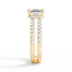Christie Emerald Cut Lab Grown Diamond 18Kt Yellow Gold Engagement Ring - View 3