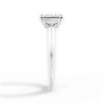 Amanda Emerald Cut Lab Grown Diamond 18Kt White Gold Engagement Ring - View 2