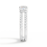 Christie Asscher Cut Lab Grown Diamond 18Kt White Gold Engagement Ring - View 2