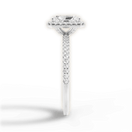 Joanne Radiant Cut Lab Grown Diamond 14Kt White Gold Engagement Ring - View 4