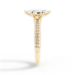 Gail Marquise Cut Lab Grown Diamond 18Kt Yellow Gold Engagement Ring - View 3