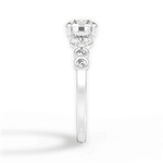 Evelyn Round Cut Lab Grown Diamond 14Kt White Gold Engagement Ring - View 4