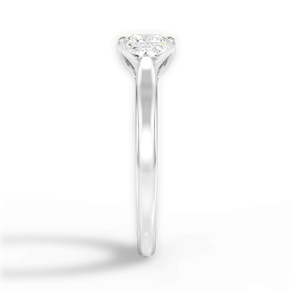 Carrie Princess Cut Lab Grown Diamond Platinum Engagement Ring - View 4