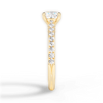 Frances Cushion Cut Lab Grown Diamond 18Kt Yellow Gold Engagement Ring - View 4