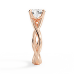 Aubrey Oval Cut Lab Grown Diamond 18Kt Rose Gold Engagement Ring - View 4