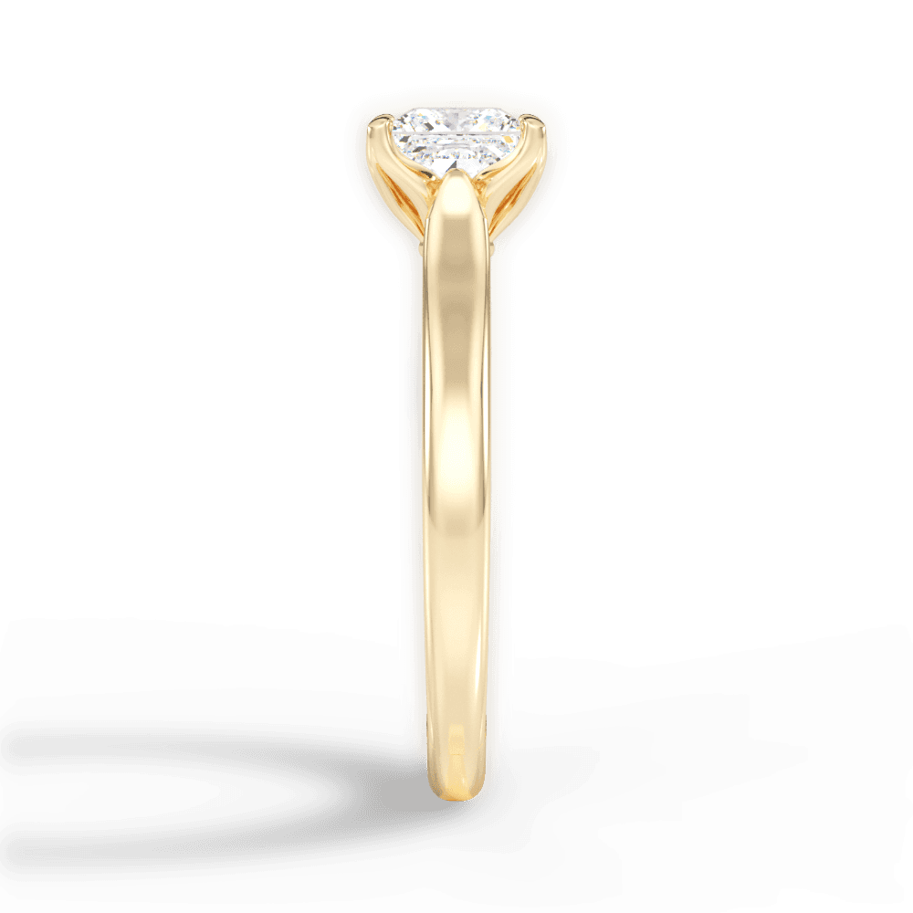 Carrie Princess Cut Lab Grown Diamond 18Kt Yellow Gold Engagement Ring - View 4