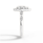 Julie Pear Cut Lab Grown Diamond 18Kt White Gold Engagement Ring - View 2