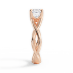 Aubrey Asscher Cut Lab Grown Diamond 18Kt Rose Gold Engagement Ring - View 4