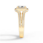 Mackenzie Radiant Cut Lab Grown Diamond 18Kt Yellow Gold Engagement Ring - View 3
