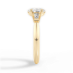Emily Oval Cut Lab Grown Diamond 18Kt Yellow Gold Engagement Ring - View 4