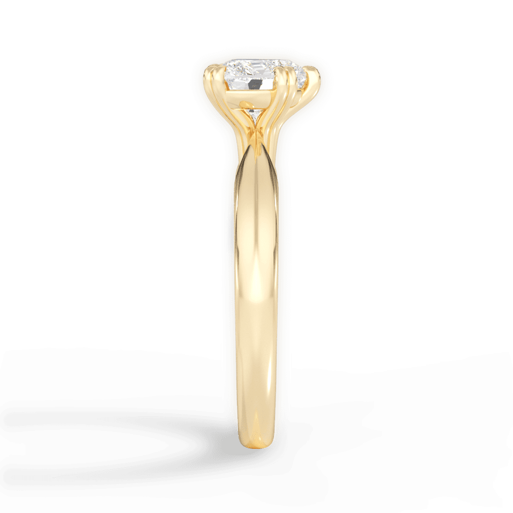 Claudia Heart Cut Lab Grown Diamond 18Kt Yellow Gold Engagement Ring - View 4