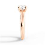 Dolores Cushion Cut Lab Grown Diamond 18Kt Rose Gold Engagement Ring - View 3