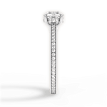 Janet Round Cut Lab Grown Diamond 18Kt White Gold Engagement Ring - View 2