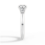 Emily Round Cut Lab Grown Diamond 18Kt White Gold Engagement Ring - View 4