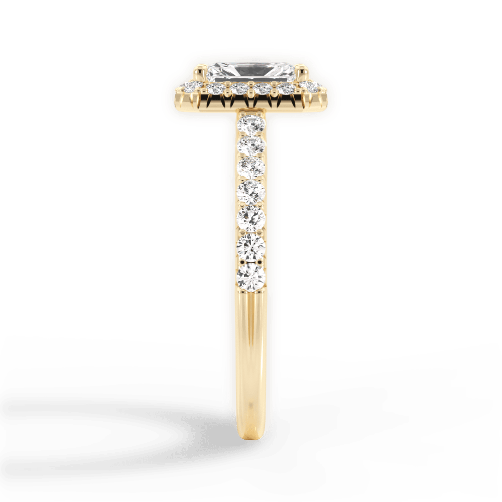 Kathleen Radiant Cut Lab Grown Diamond 18Kt Yellow Gold Engagement Ring - View 3