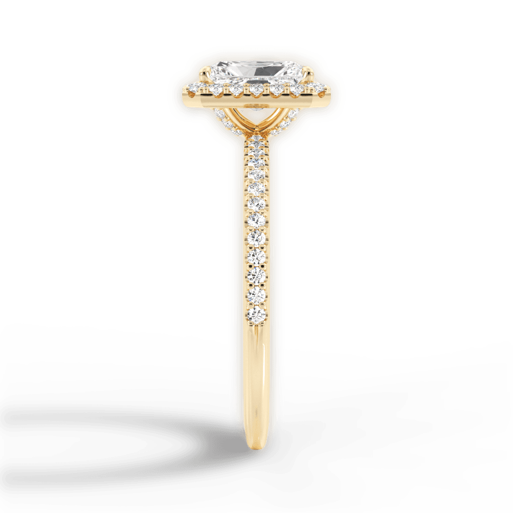 Joanne Radiant Cut Lab Grown Diamond 18Kt Yellow Gold Engagement Ring - View 2