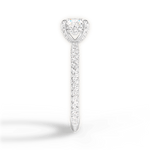 Madeline Cushion Cut Lab Grown Diamond 18Kt White Gold Engagement Ring - View 2