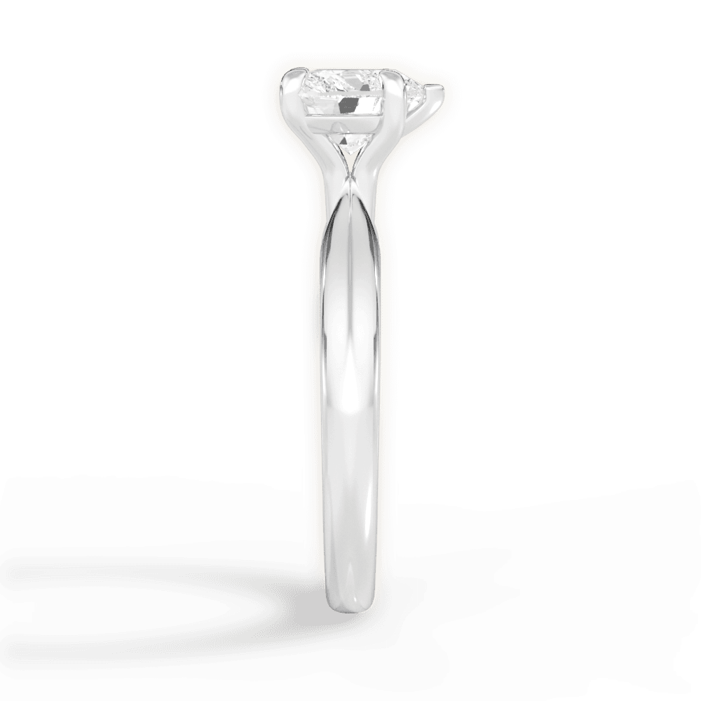 Aria Heart Cut Lab Grown Diamond Platinum Engagement Ring - View 3