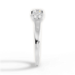 Carol Asscher Cut Lab Grown Diamond 18Kt White Gold Engagement Ring - View 4