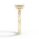 Brenda Emerald Cut Lab Grown Diamond 18Kt Yellow Gold Engagement Ring - View 3