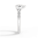 Cassie Pear Cut Lab Grown Diamond 18Kt White Gold Engagement Ring - View 3