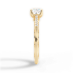 Christina Cushion Cut Lab Grown Diamond 18Kt Yellow Gold Engagement Ring - View 3