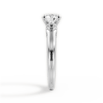 Florence Round Cut Lab Grown Diamond Platinum Engagement Ring - View 3