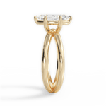 Ada Marquise Cut Lab Grown Diamond 18Kt Yellow Gold Engagement Ring - View 2