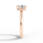 Brianna Radiant Cut Lab Grown Diamond 18Kt Rose Gold Engagement Ring - View 3
