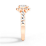 Lacey Heart Cut Lab Grown Diamond 18Kt Rose Gold Engagement Ring - View 4