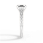 Caroline Radiant Cut Lab Grown Diamond 18Kt White Gold Engagement Ring - View 4