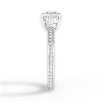 Louise Round Cut Lab Grown Diamond 14Kt White Gold Engagement Ring - View 3