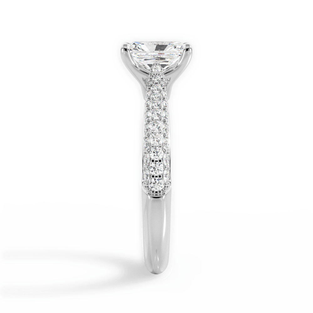 Kira Radiant Cut Lab Grown Diamond Platinum Engagement Ring - View 2