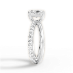 Jennifer Radiant Cut Lab Grown Diamond 18Kt White Gold Engagement Ring - View 4